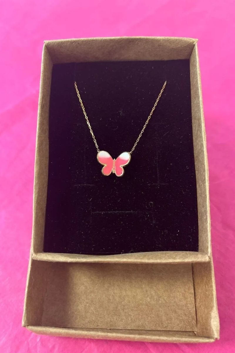 Gümüş Kelebek Kolye