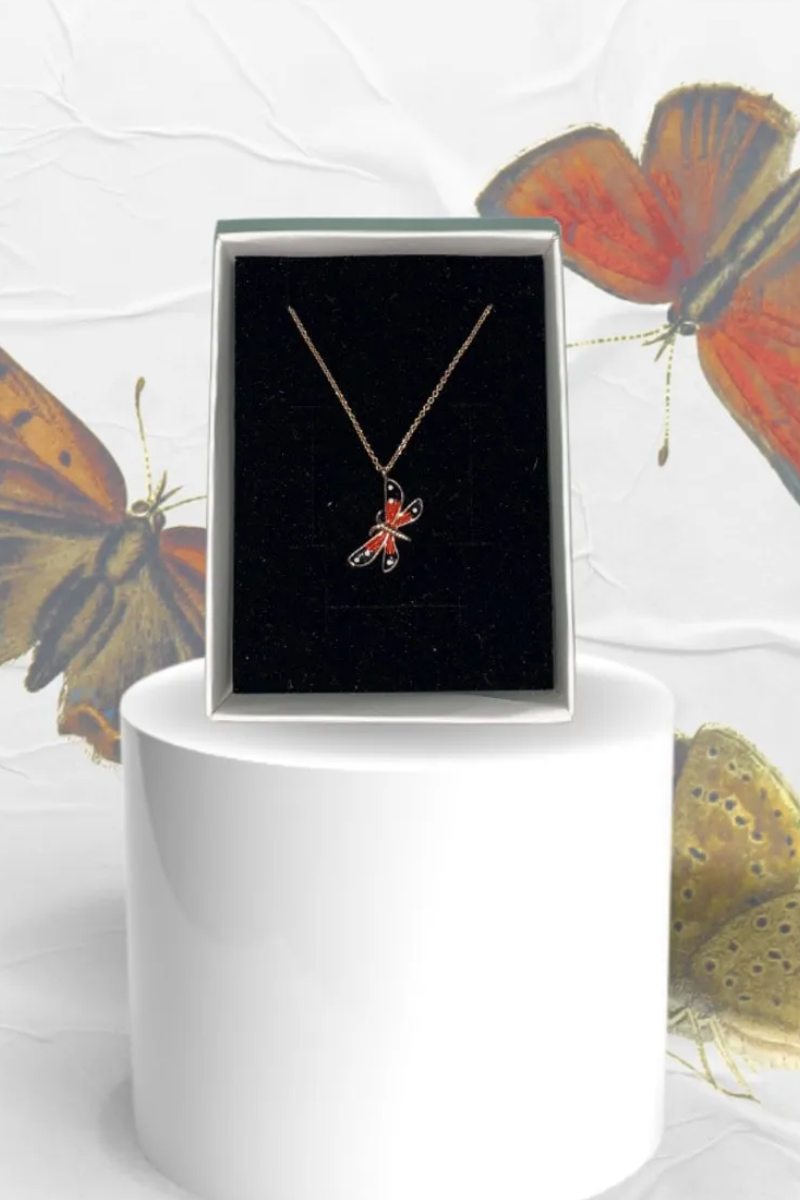 Gümüş Yusufçuk Kolye