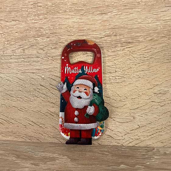 Yılbaşı Temalı (NOEL BABA) Hediyelik Magnet Açacak